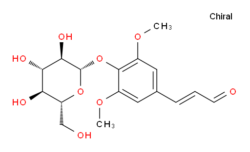 (2E)-3-[4-(β-D-Glucopyranosyloxy)-3,5-dimethoxyphenyl]-2-propenal (ACI)