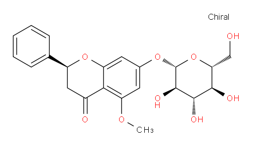 (2S)-7-(β-D-Glucopyranosyloxy)-2,3-dihydro-5-methoxy-2-phenyl-4H-1-benzopyran-4-one (ACI)