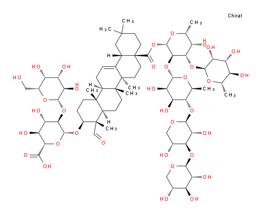 (3β,4α)-28-[(O-6-Deoxy-α-L-mannopyranosyl-(1→3)-O-[O-β-D-xylopyranosyl-(1→3)-O-β-D-xylopyranosyl-(1→4)-6-deoxy-α-L-mannopyranosyl-(1→2)]-6-deoxy-β-D-galactopyranosyl)oxy]-23,28-dioxoolean-12-en-3-yl 2-O-β-D-galactopyranosyl-β-D-glucopyranosiduronic acid (ACI)
