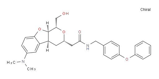 (1S,3S,4aS,9aR)-6-(Dimethylamino)-3,4,4a,9a-tetrahydro-1-(hydroxymethyl)-N-[(4-phenoxyphenyl)methyl]-1H-pyrano[3,4-b]benzofuran-3-acetamide (ACI)