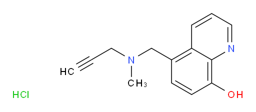 8-Quinolinol, 5-[(methyl-2-propyn-1-ylamino)methyl]-, hydrochloride (1:2) (ACI)