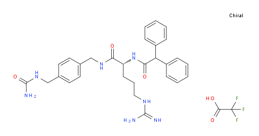 (R)-2-(2,2-diphenylacetamido)-5-guanidino-N-(4-(ureidomethyl)benzyl)pentanamide 2,2,2-trifluoroacetate