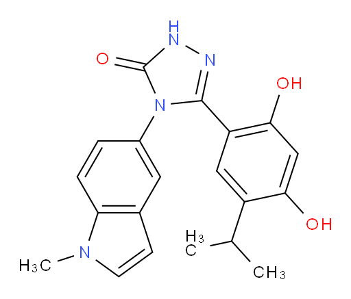 3-(2,4-dihydroxy-5-isopropylphenyl)-4-(1-methyl-1H-indol-5-yl)-1H-1,2,4-triazol-5(4H)-one