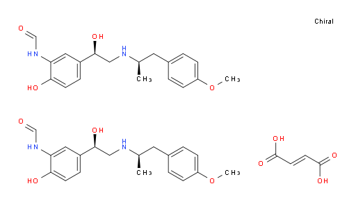 N-(2-hydroxy-5-((S)-1-hydroxy-2-(((S)-1-(4-methoxyphenyl)propan-2-yl)amino)ethyl)phenyl)formamide fumarate