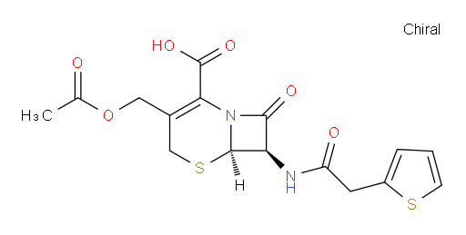 (6R,7R)-3-(acetoxymethyl)-8-oxo-7-(2-(thiophen-2-yl)acetamido)-5-thia-1-azabicyclo[4.2.0]oct-2-ene-2-carboxylic acid