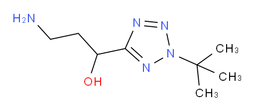 3-amino-1-(2-tert-butyl-2H-1,2,3,4-tetrazol-5-yl)propan-1-ol