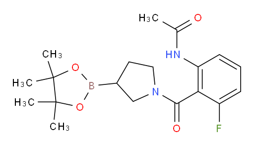 N-{3-fluoro-2-[3-(4,4,5,5-tetramethyl-1,3,2-dioxaborolan-2-yl)pyrrolidine-1-carbonyl]phenyl}acetamide