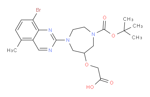 2-{[1-(8-bromo-5-methylquinazolin-2-yl)-4-[(tert-butoxy)carbonyl]-1,4-diazepan-6-yl]oxy}acetic acid