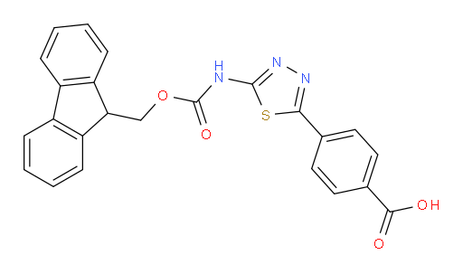 4-[5-({[(9H-fluoren-9-yl)methoxy]carbonyl}amino)-1,3,4-thiadiazol-2-yl]benzoic acid