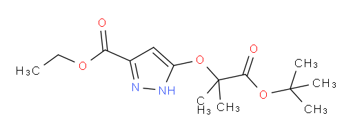 ethyl 5-{[1-(tert-butoxy)-2-methyl-1-oxopropan-2-yl]oxy}-1H-pyrazole-3-carboxylate