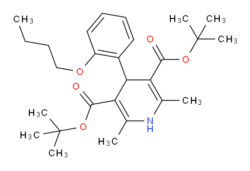 3,5-di-tert-butyl 4-(2-butoxyphenyl)-2,6-dimethyl-1,4-dihydropyridine-3,5-dicarboxylate