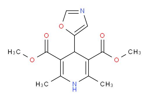3,5-dimethyl 2,6-dimethyl-4-(1,3-oxazol-5-yl)-1,4-dihydropyridine-3,5-dicarboxylate