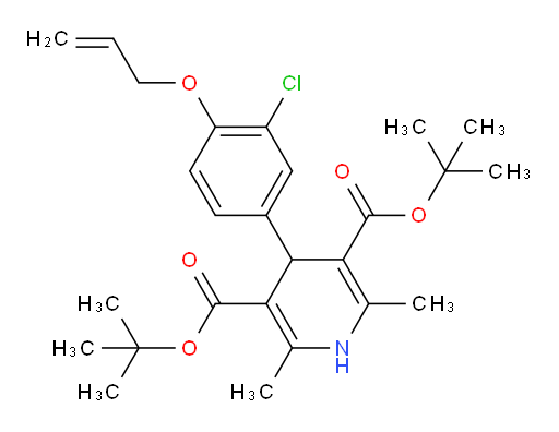 3,5-di-tert-butyl 4-[3-chloro-4-(prop-2-en-1-yloxy)phenyl]-2,6-dimethyl-1,4-dihydropyridine-3,5-dicarboxylate