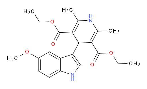 3,5-diethyl 4-(5-methoxy-1H-indol-3-yl)-2,6-dimethyl-1,4-dihydropyridine-3,5-dicarboxylate