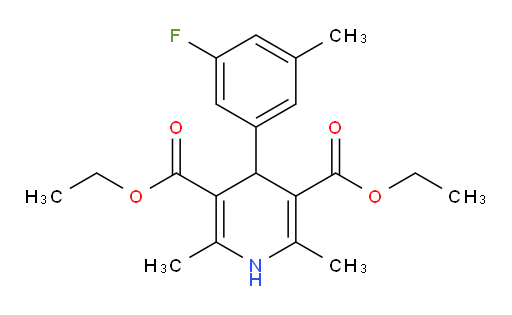 3,5-diethyl 4-(3-fluoro-5-methylphenyl)-2,6-dimethyl-1,4-dihydropyridine-3,5-dicarboxylate