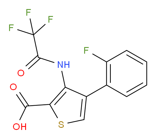 4-(2-fluorophenyl)-3-(2,2,2-trifluoroacetamido)thiophene-2-carboxylic acid