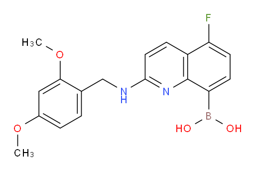 (2-{[(2,4-dimethoxyphenyl)methyl]amino}-5-fluoroquinolin-8-yl)boronic acid