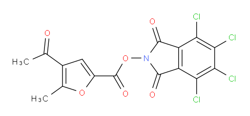 4,5,6,7-tetrachloro-1,3-dioxo-2,3-dihydro-1H-isoindol-2-yl 4-acetyl-5-methylfuran-2-carboxylate