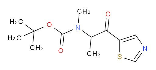 tert-butyl N-methyl-N-[1-oxo-1-(1,3-thiazol-5-yl)propan-2-yl]carbamate