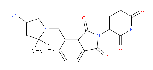 4-[(4-amino-2,2-dimethylpyrrolidin-1-yl)methyl]-2-(2,6-dioxopiperidin-3-yl)-2,3-dihydro-1H-isoindole-1,3-dione