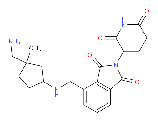 4-({[3-(aminomethyl)-3-methylcyclopentyl]amino}methyl)-2-(2,6-dioxopiperidin-3-yl)-2,3-dihydro-1H-isoindole-1,3-dione