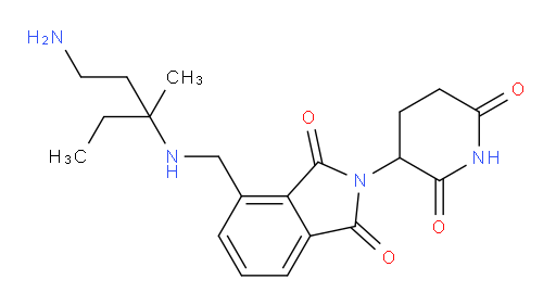 4-{[(1-amino-3-methylpentan-3-yl)amino]methyl}-2-(2,6-dioxopiperidin-3-yl)-2,3-dihydro-1H-isoindole-1,3-dione