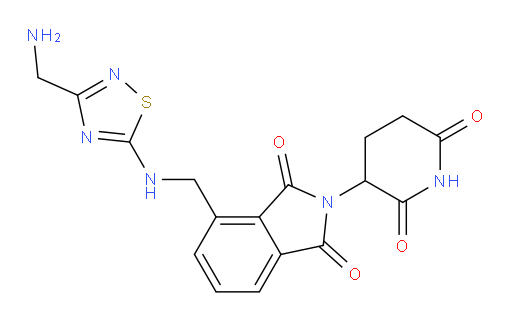 4-({[3-(aminomethyl)-1,2,4-thiadiazol-5-yl]amino}methyl)-2-(2,6-dioxopiperidin-3-yl)-2,3-dihydro-1H-isoindole-1,3-dione