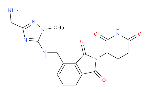 4-({[3-(aminomethyl)-1-methyl-1H-1,2,4-triazol-5-yl]amino}methyl)-2-(2,6-dioxopiperidin-3-yl)-2,3-dihydro-1H-isoindole-1,3-dione
