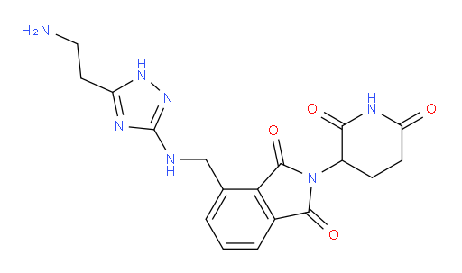 4-({[5-(2-aminoethyl)-1H-1,2,4-triazol-3-yl]amino}methyl)-2-(2,6-dioxopiperidin-3-yl)-2,3-dihydro-1H-isoindole-1,3-dione