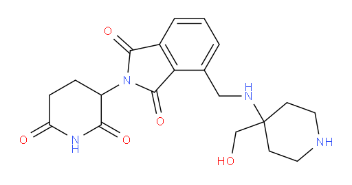 2-(2,6-dioxopiperidin-3-yl)-4-({[4-(hydroxymethyl)piperidin-4-yl]amino}methyl)-2,3-dihydro-1H-isoindole-1,3-dione