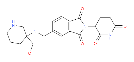 2-(2,6-dioxopiperidin-3-yl)-5-({[3-(hydroxymethyl)piperidin-3-yl]amino}methyl)-2,3-dihydro-1H-isoindole-1,3-dione
