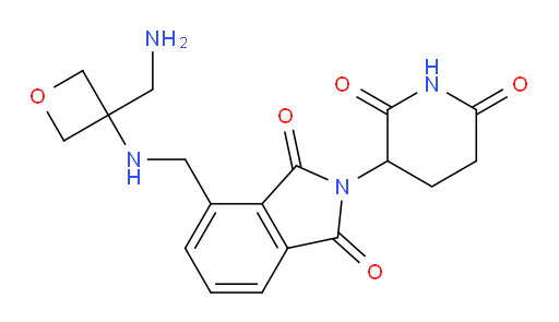 4-({[3-(aminomethyl)oxetan-3-yl]amino}methyl)-2-(2,6-dioxopiperidin-3-yl)-2,3-dihydro-1H-isoindole-1,3-dione