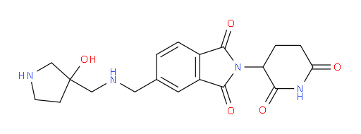 2-(2,6-dioxopiperidin-3-yl)-5-({[(3-hydroxypyrrolidin-3-yl)methyl]amino}methyl)-2,3-dihydro-1H-isoindole-1,3-dione