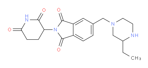 2-(2,6-dioxopiperidin-3-yl)-5-[(3-ethylpiperazin-1-yl)methyl]-2,3-dihydro-1H-isoindole-1,3-dione