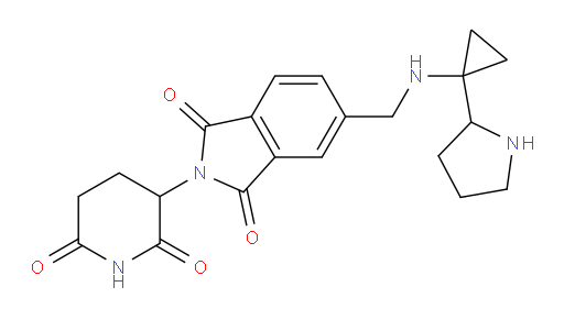 2-(2,6-dioxopiperidin-3-yl)-5-({[1-(pyrrolidin-2-yl)cyclopropyl]amino}methyl)-2,3-dihydro-1H-isoindole-1,3-dione
