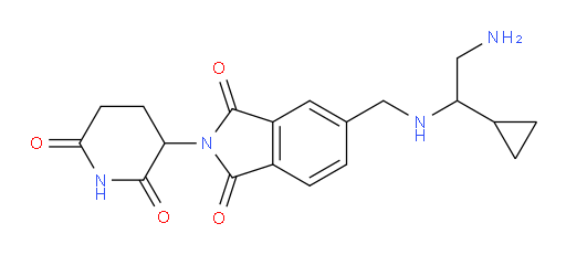 5-{[(2-amino-1-cyclopropylethyl)amino]methyl}-2-(2,6-dioxopiperidin-3-yl)-2,3-dihydro-1H-isoindole-1,3-dione