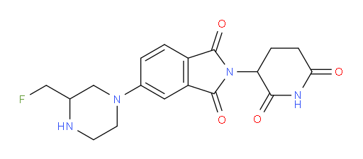 2-(2,6-dioxopiperidin-3-yl)-5-[3-(fluoromethyl)piperazin-1-yl]-2,3-dihydro-1H-isoindole-1,3-dione