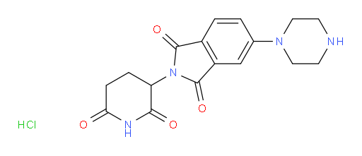 2-(2,6-dioxopiperidin-3-yl)-5-(piperazin-1-yl)-2,3-dihydro-1H-isoindole-1,3-dione hydrochloride