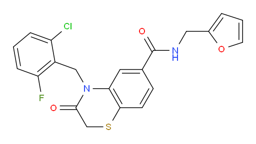 4-[(2-chloro-6-fluorophenyl)methyl]-N-[(furan-2-yl)methyl]-3-oxo-3,4-dihydro-2H-1,4-benzothiazine-6-carboxamide