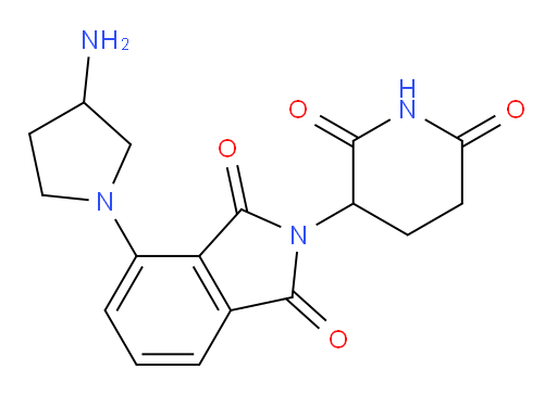 4-(3-aminopyrrolidin-1-yl)-2-(2,6-dioxopiperidin-3-yl)-2,3-dihydro-1H-isoindole-1,3-dione