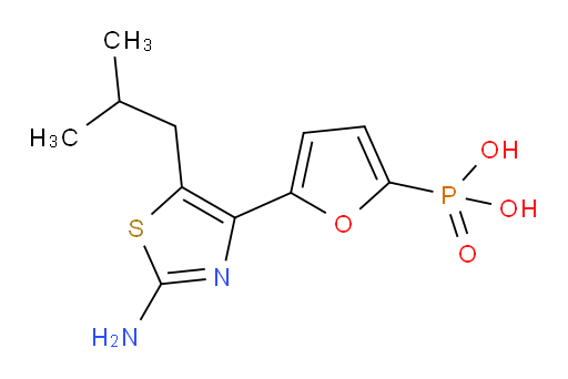 {5-[2-amino-5-(2-methylpropyl)-1,3-thiazol-4-yl]furan-2-yl}phosphonic acid