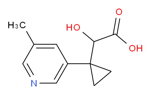2-hydroxy-2-[1-(5-methylpyridin-3-yl)cyclopropyl]acetic acid