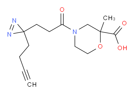 4-{3-[3-(but-3-yn-1-yl)-3H-diazirin-3-yl]propanoyl}-2-methylmorpholine-2-carboxylic acid