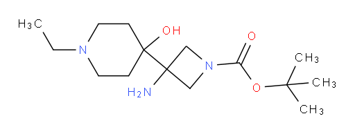 tert-butyl 3-amino-3-(1-ethyl-4-hydroxypiperidin-4-yl)azetidine-1-carboxylate