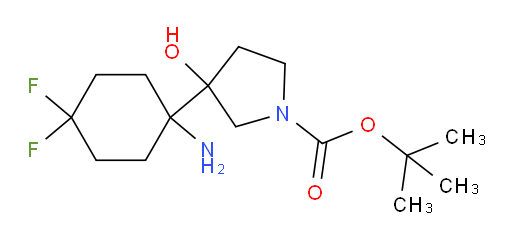 tert-butyl 3-(1-amino-4,4-difluorocyclohexyl)-3-hydroxypyrrolidine-1-carboxylate