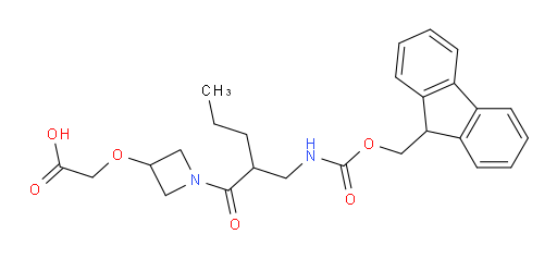 2-[(1-{2-[({[(9H-fluoren-9-yl)methoxy]carbonyl}amino)methyl]pentanoyl}azetidin-3-yl)oxy]acetic acid