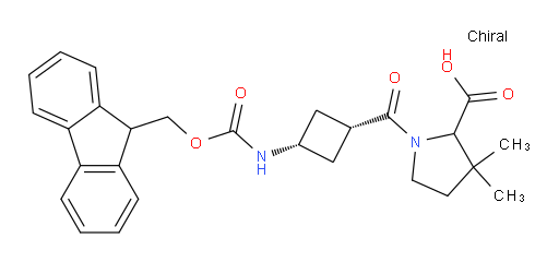 3,3-dimethyl-1-[(1s,3s)-3-({[(9H-fluoren-9-yl)methoxy]carbonyl}amino)cyclobutanecarbonyl]pyrrolidine-2-carboxylic acid
