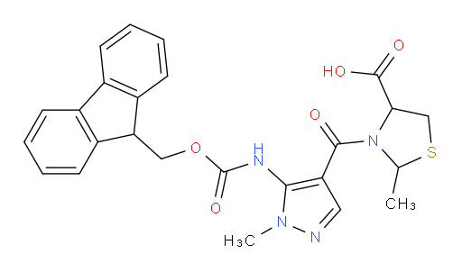 3-[5-({[(9H-fluoren-9-yl)methoxy]carbonyl}amino)-1-methyl-1H-pyrazole-4-carbonyl]-2-methyl-1,3-thiazolidine-4-carboxylic acid