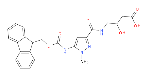 4-{[5-({[(9H-fluoren-9-yl)methoxy]carbonyl}amino)-1-methyl-1H-pyrazol-3-yl]formamido}-3-hydroxybutanoic acid