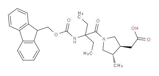 rac-2-[(3R,4R)-1-[2-ethyl-2-({[(9H-fluoren-9-yl)methoxy]carbonyl}amino)butanoyl]-4-methylpyrrolidin-3-yl]acetic acid